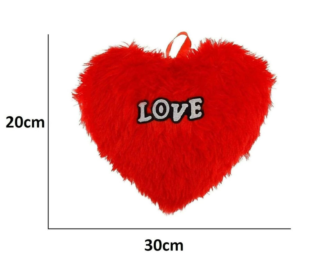 Anupam Enterprises Plush Heart Shaped Soft Stuffed Love Throw Cushion Pillows Red Color | Grocsy