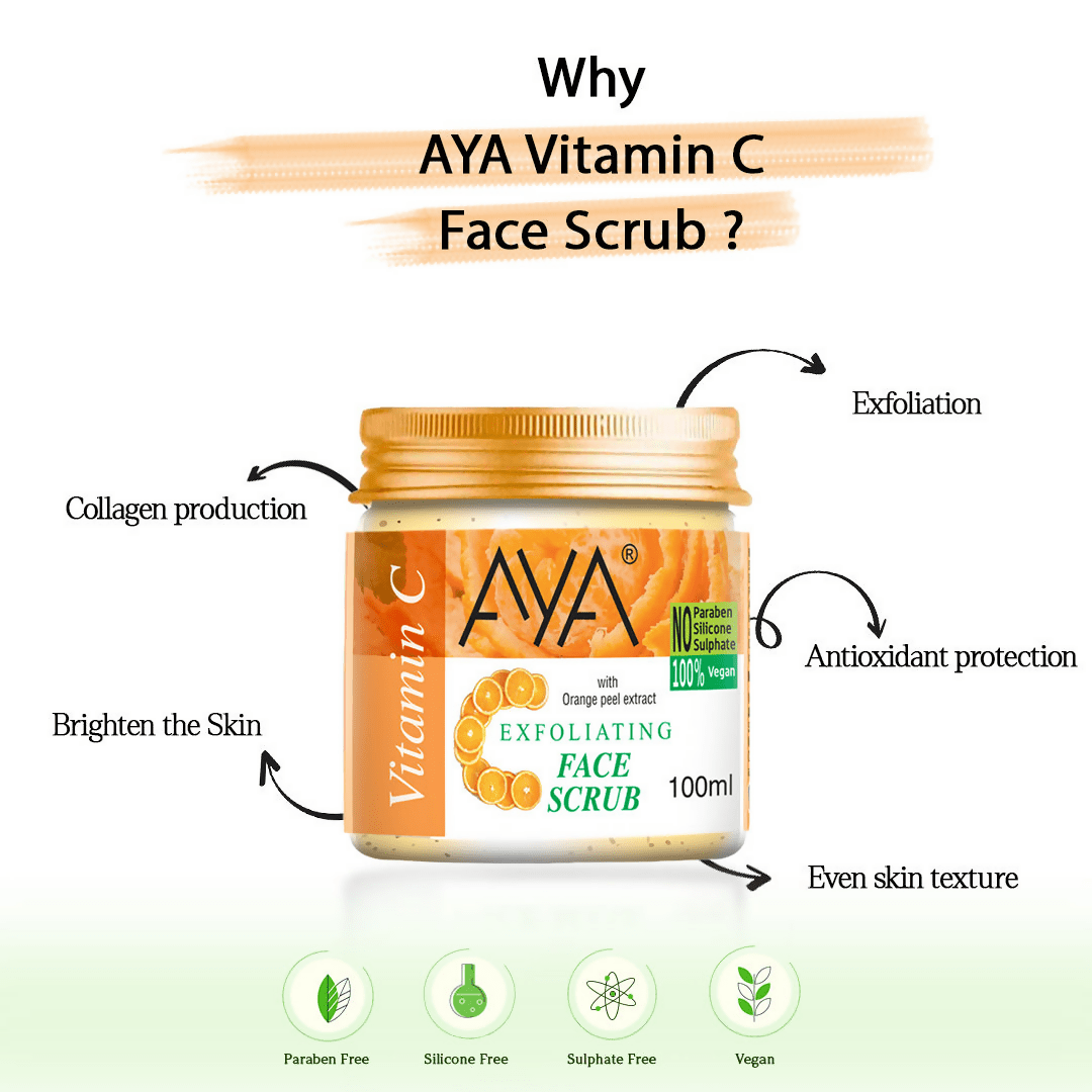 AYA Vitamin C Exfoliating Face Scrub | Grocsy