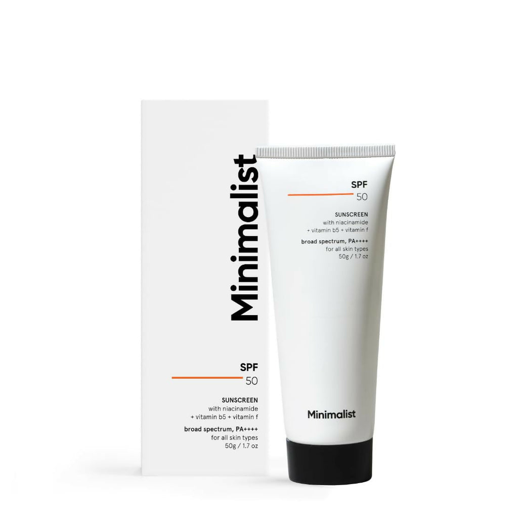 Minimalist Sunscreen SPF 50 PA++++ With Multi-Vitamin For Reducing Photoaging & No White Cast | Grocsy