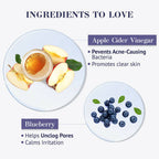 Good Vibes Apple Cider Vinegar & Blueberry Acne Control Smoothie Cleanser | Grocsy