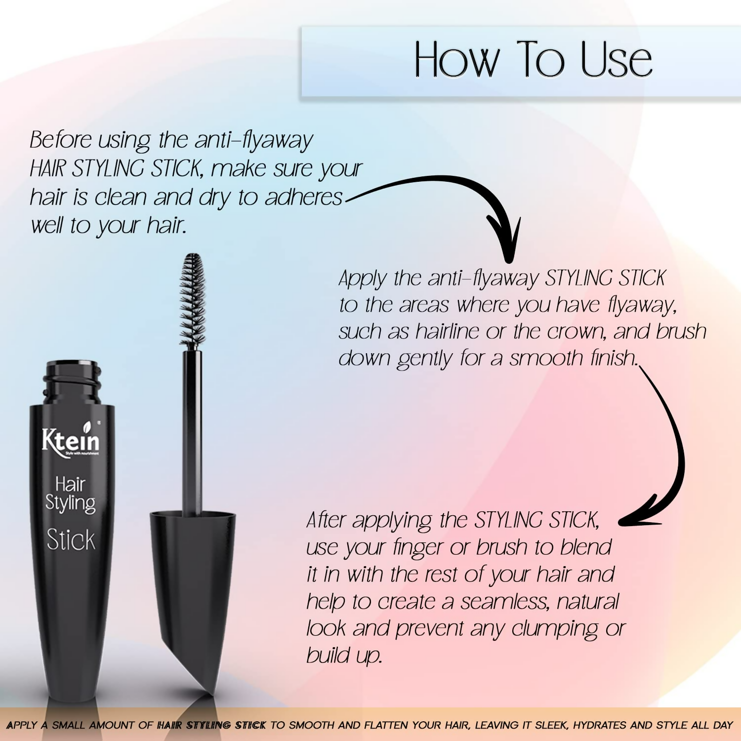 Ktein 100% Natural Plant Based Hair Styling stick | Grocsy