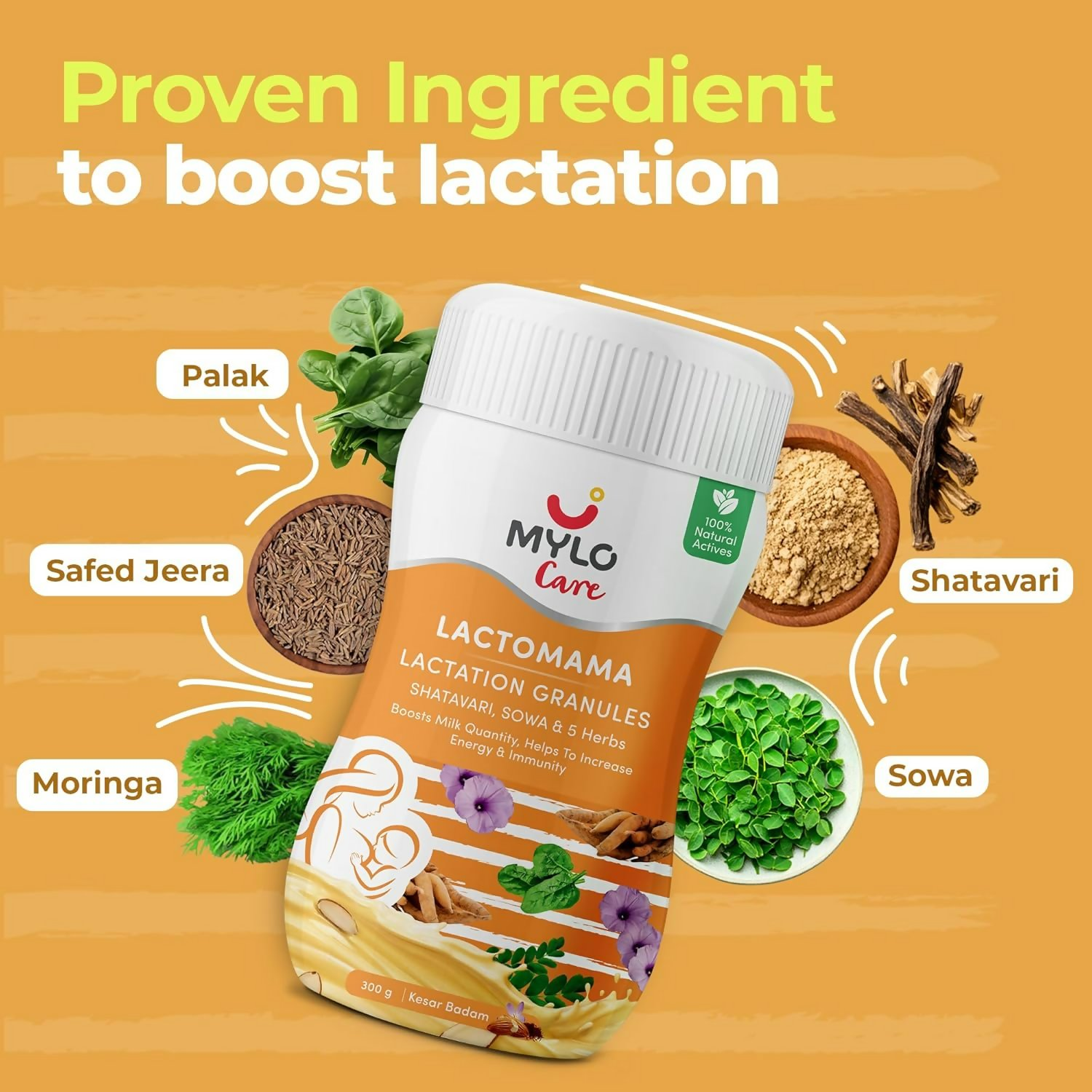 Mylo Care Lactomama Granules For Breastfeeding With Shatavari (Kesar Badam) | Grocsy