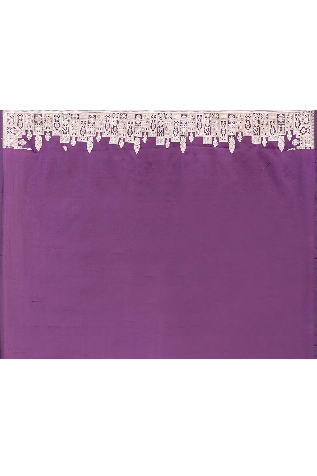 Joban Fashion Plum Purple Hand Woven & Zari Work Katan Pure Handloom Banarasi Silk Saree | Grocsy