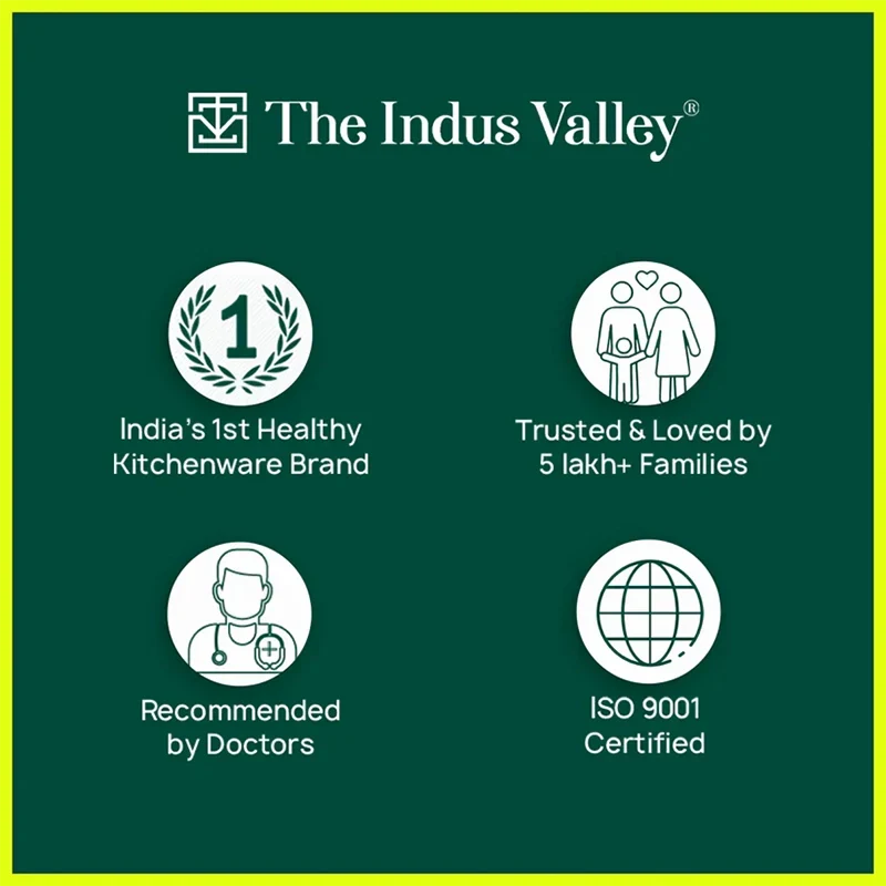 The Indus Valley CASTrong Cast Iron Cookware Set: Tawa+ Kadai (Wok model), Kitchen Set for Home, Pre-seasoned, 100% Pure, Toxin-free, Tadka Pan | Grocsy