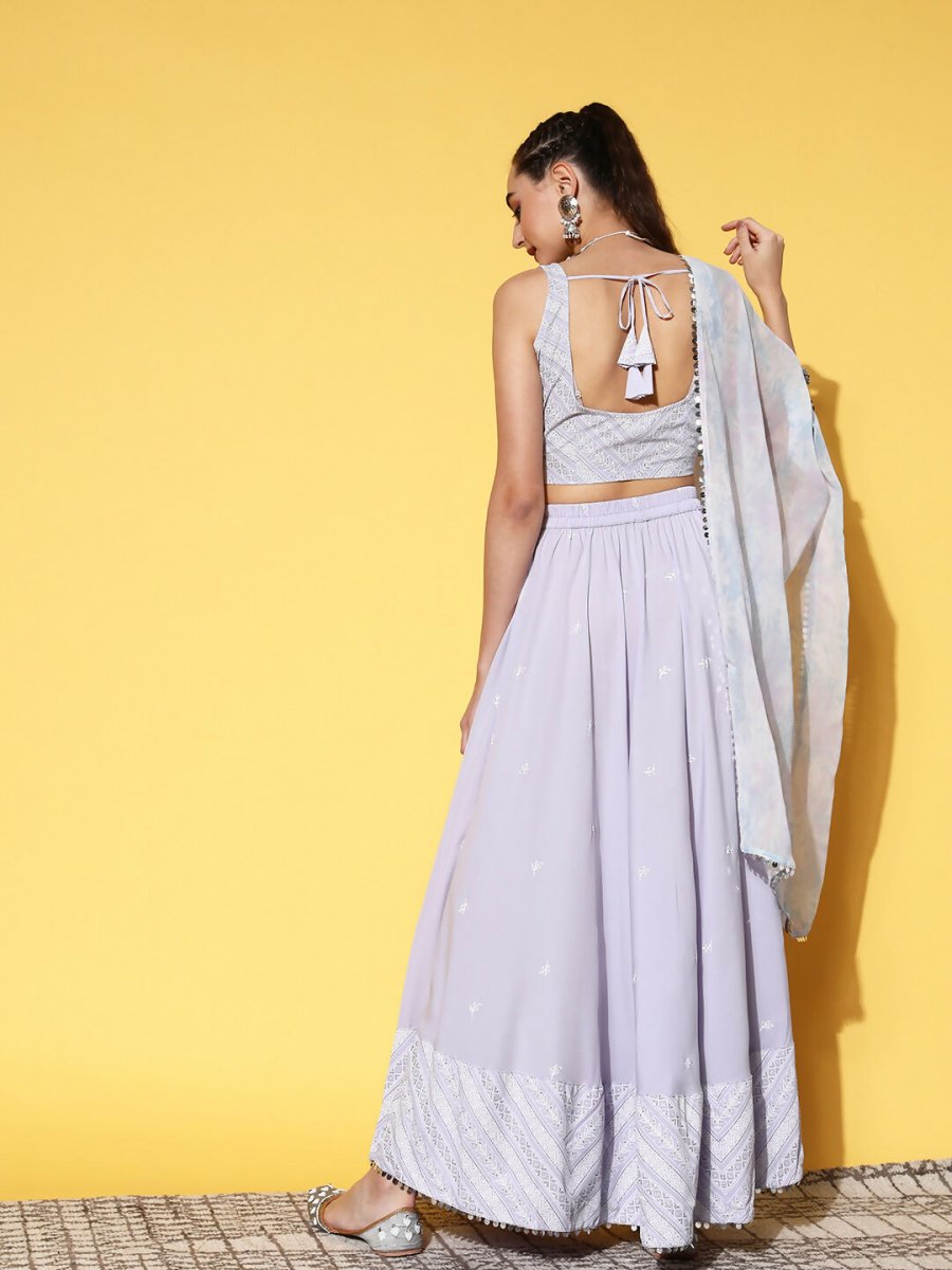 Ahalyaa women's wear Traditional wear lehenga choli - Powder Blue | Grocsy