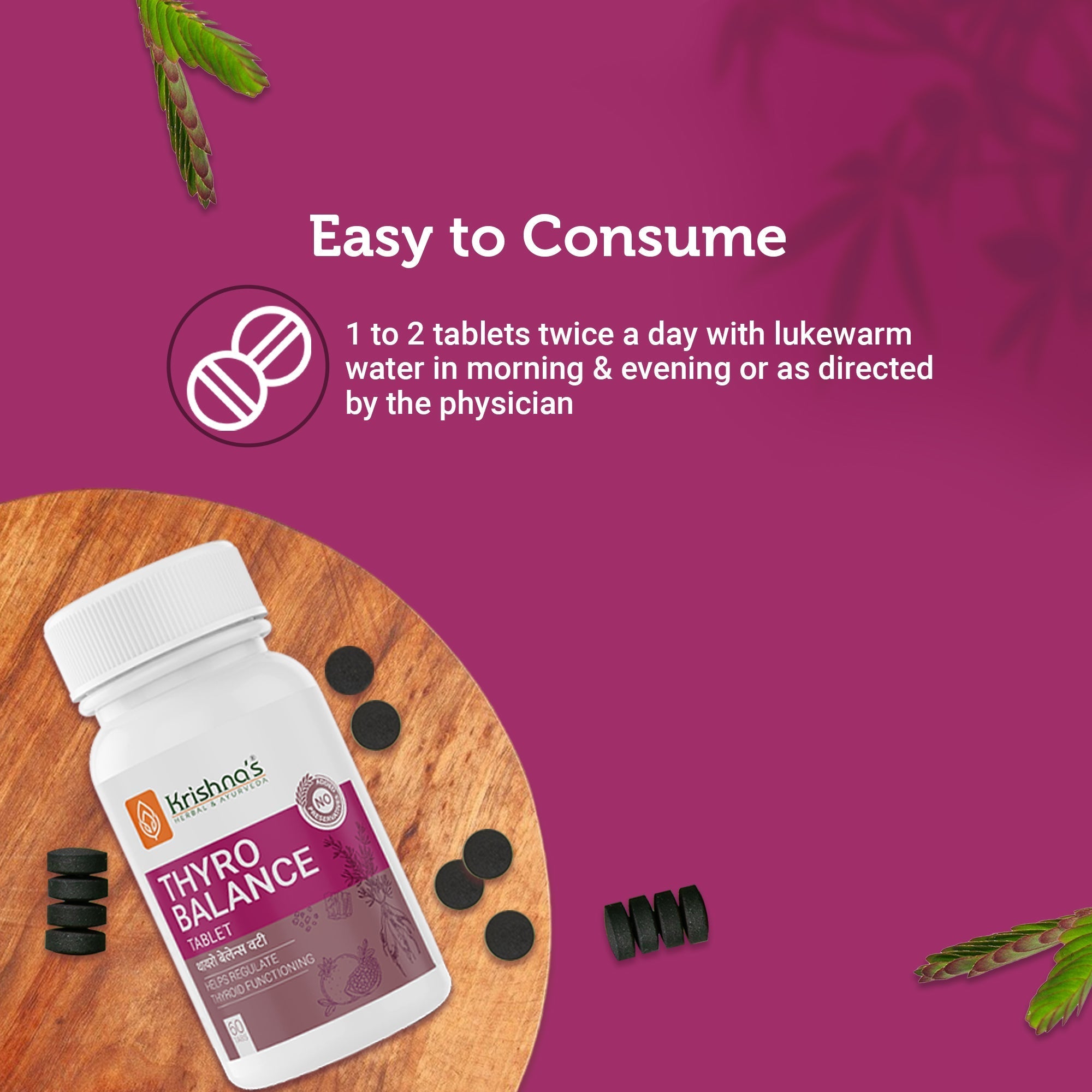 Krishna'S Herbal & Ayurveda Thyro Balance Tablets | Grocsy