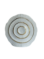 Sun Mun Decors White & Golden Shell Shaped Vase | Grocsy