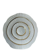 Sun Mun Decors White & Golden Shell Shaped Vase | Grocsy