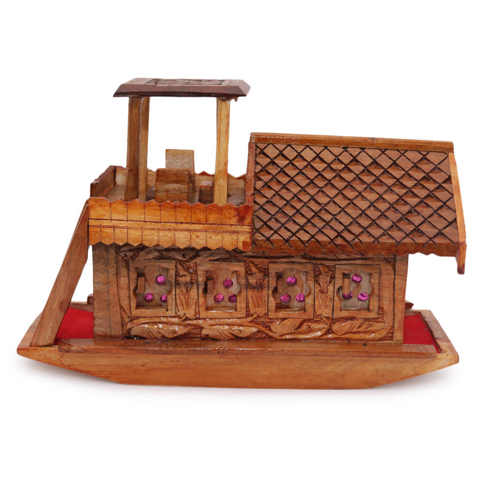 Nizalia Walnut Wood Houseboat | Grocsy