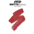 Nykaa Matte-Illicious Lip Crayon Lipstick - Kiss N Tell 06 | Grocsy