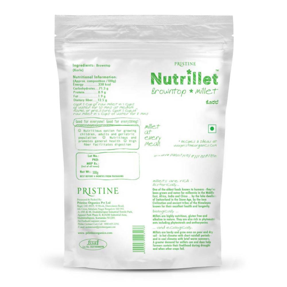 Pristine Nutrillet - Browntop Millet | Grocsy