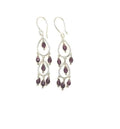 Bling Accessories Deep Burgundy Glass Crystal Stone Earrings | Grocsy