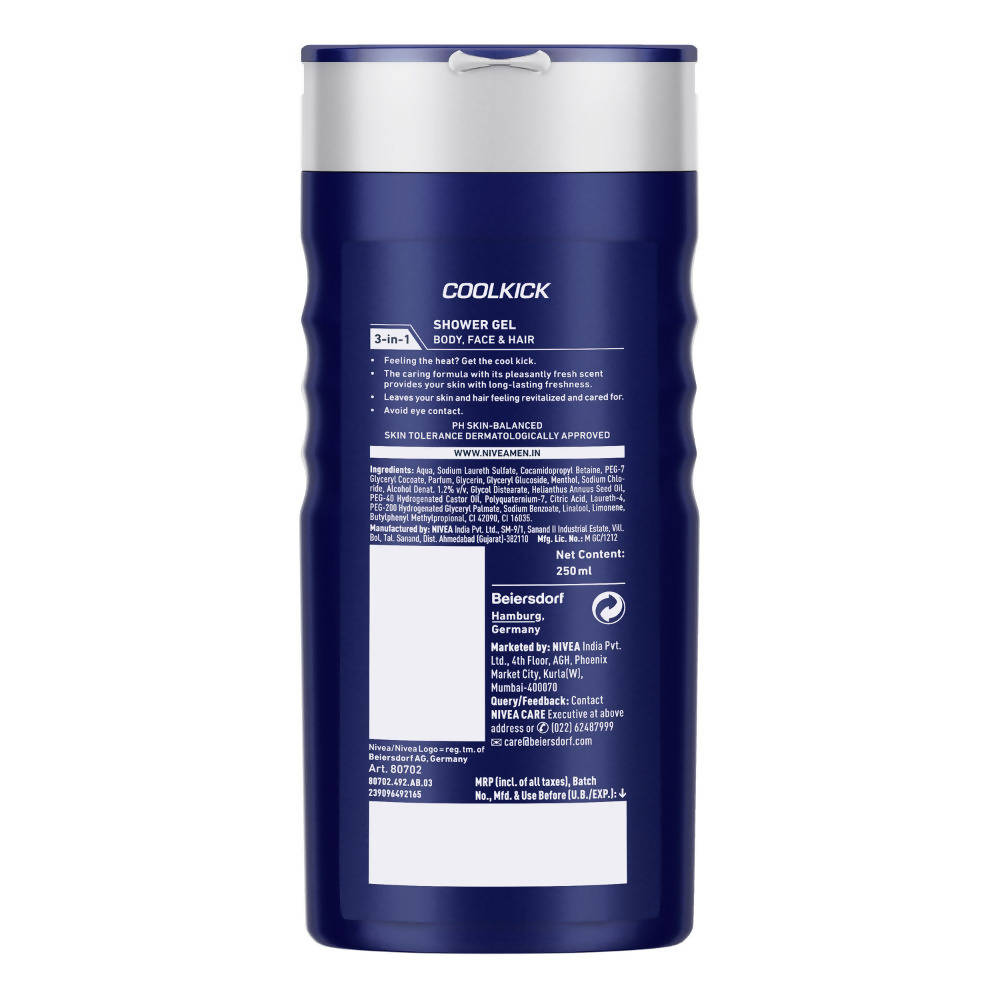 Nivea Men Cool Kick Shower Gel | Grocsy