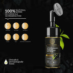 Khadi Natural Activated Bamboo Charcoal Foaming Face Wash With In- Built Face Brush | Grocsy