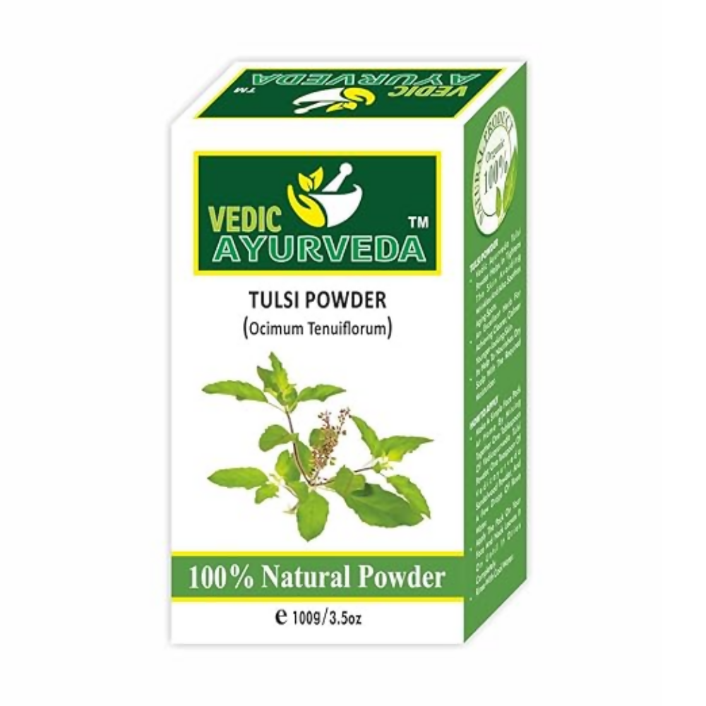 VedicAyurveda Tulsi Powder with Rose Water | Grocsy