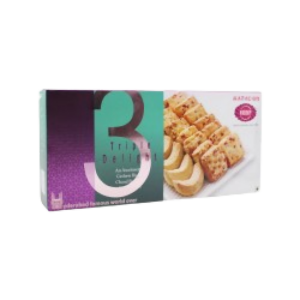 Karachi Bakery Triple Delight (Cashew, Chand, Fruit) | Grocsy