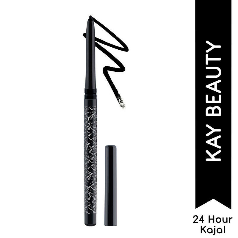 Kay Beauty Waterproof 24 Hour Kajal - Spade Black | Grocsy