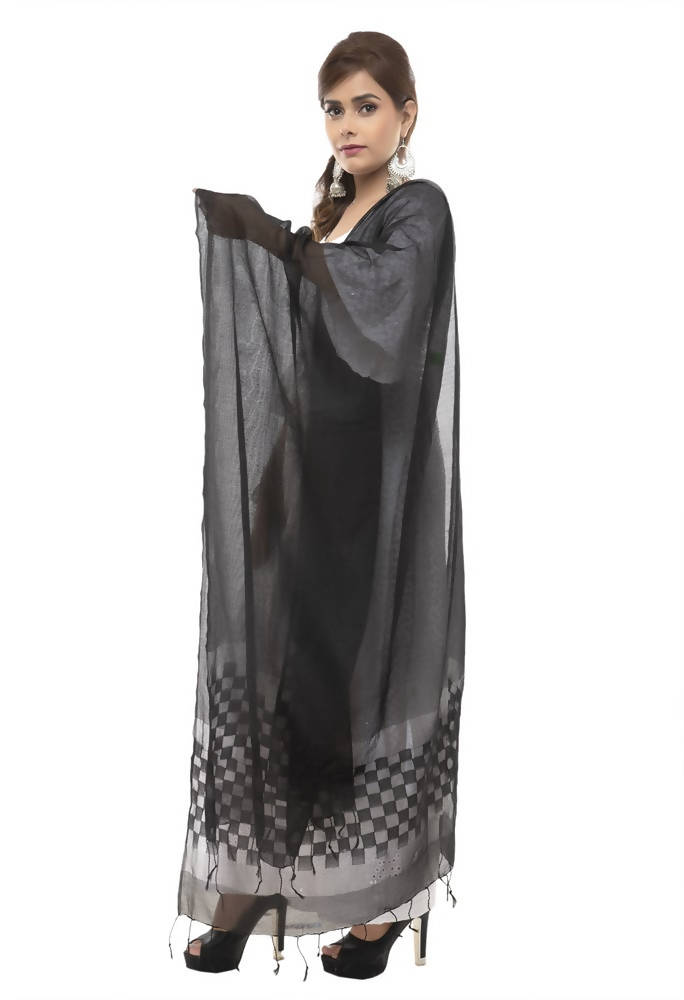 Mominos Fashion Black Buta Cut Dupatta | Grocsy