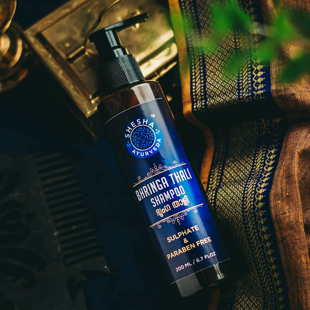 Shesha Ayurveda Bhringa Thali Hair Shampoo | Grocsy