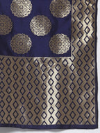 Myshka Blue Color Silk blend Solid Anarkali Gown With Dupatta | Grocsy