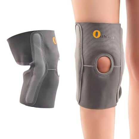 Orth-rem Grey Elastic Knee Support Brace With Side Stabilizer- Large | Grocsy
