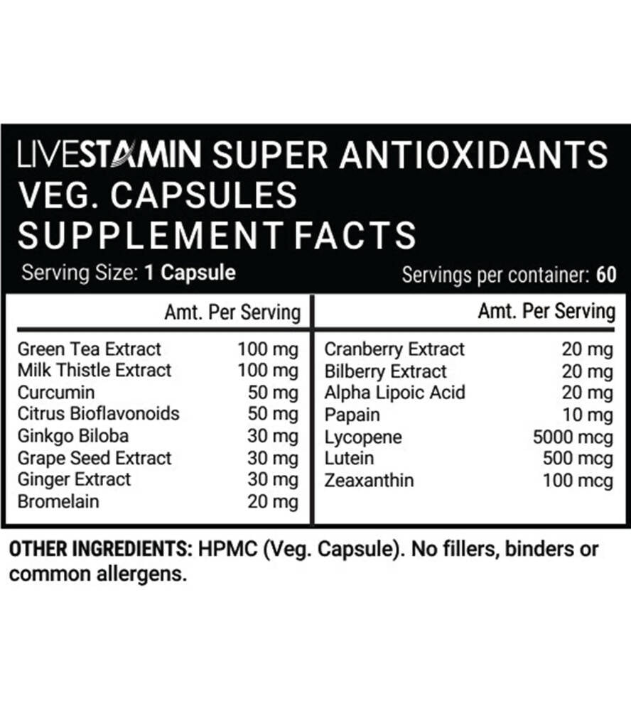Livestamin Super Antioxidants Capsules | Grocsy