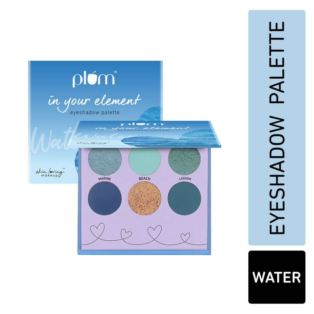 Plum In Your Element Eyeshadow Palette Easy to Blend 6-in-1 Palette 02 Water | Grocsy