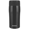 Borosil Cosmic Insulated Water Bottle Tumbler - 320ml (Black) | Grocsy