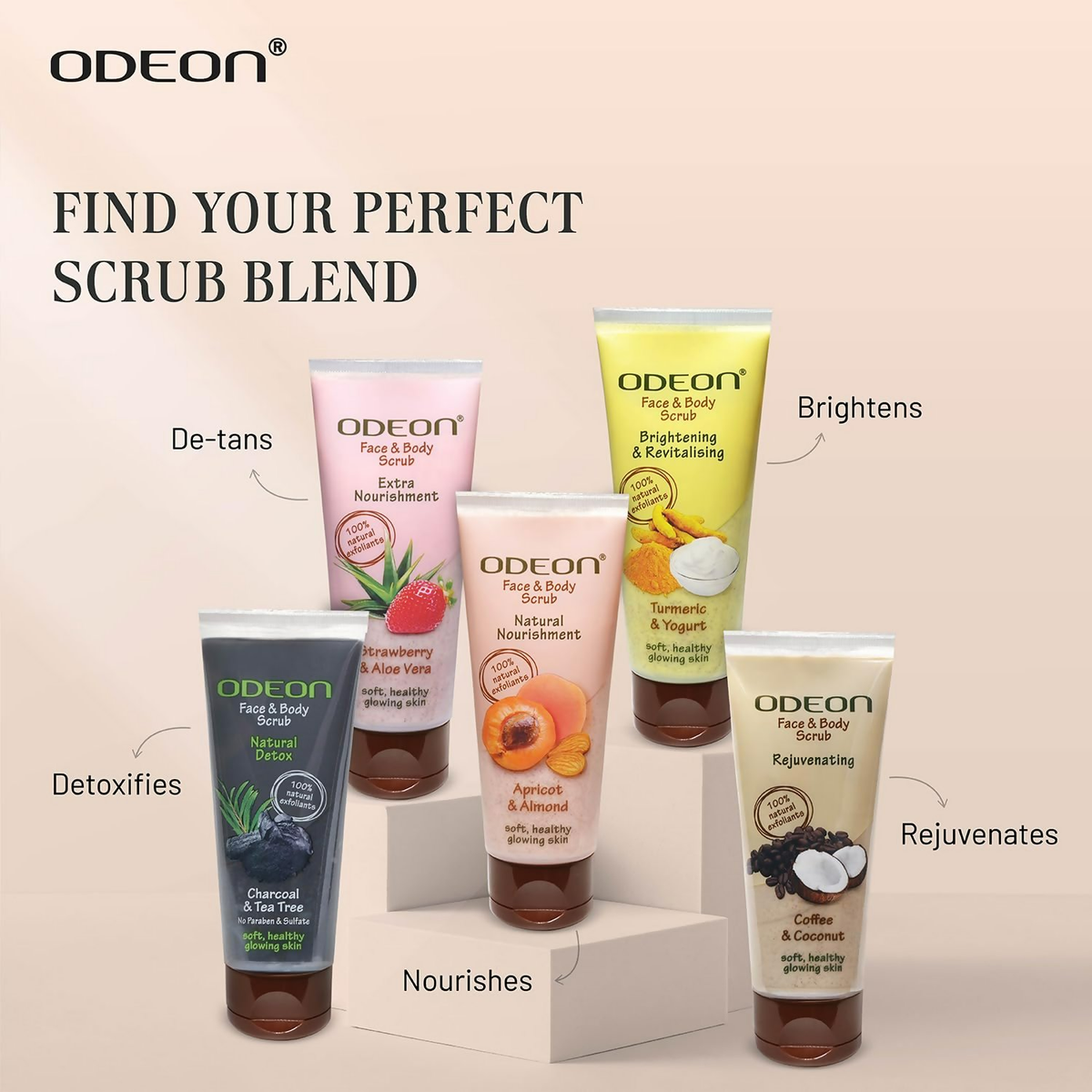 Odeon Apricot & Almond Face & Body Scrub | Grocsy