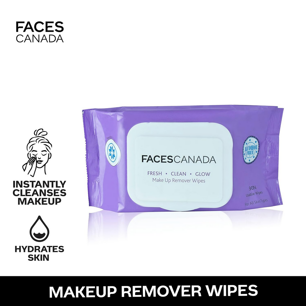Faces Canada Fresh Clean Glow Makeup Remover Face Wipes | Grocsy