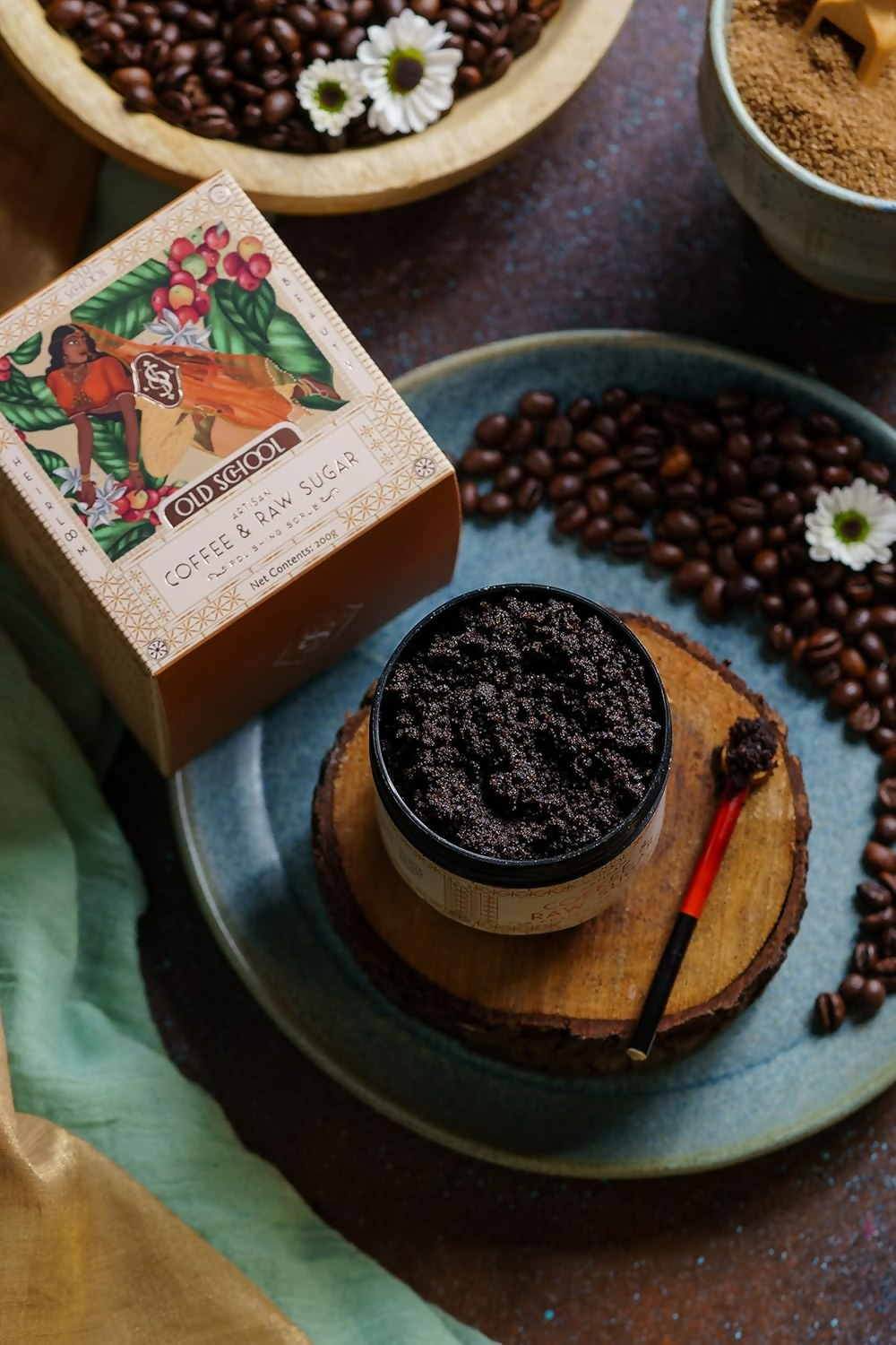 Old School Rituals Artisan Coffee & Raw Sugar Polishing Scrub | Grocsy