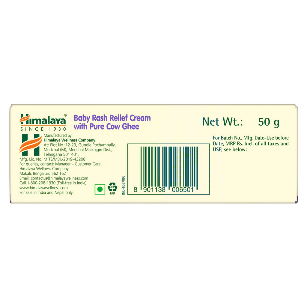 Himalaya Herbals Baby Rash Relief Cream with Pure Cow Ghee | Grocsy