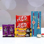 Ethnic Lumba Rakhi Set and Chocolates | Grocsy