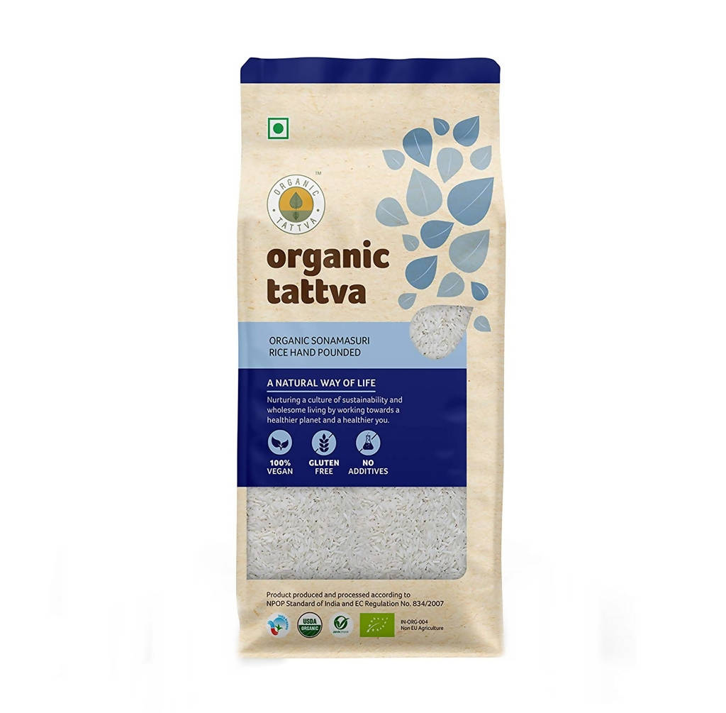 Organic Tattva Sonamasuri Rice Hand Pounded | Grocsy