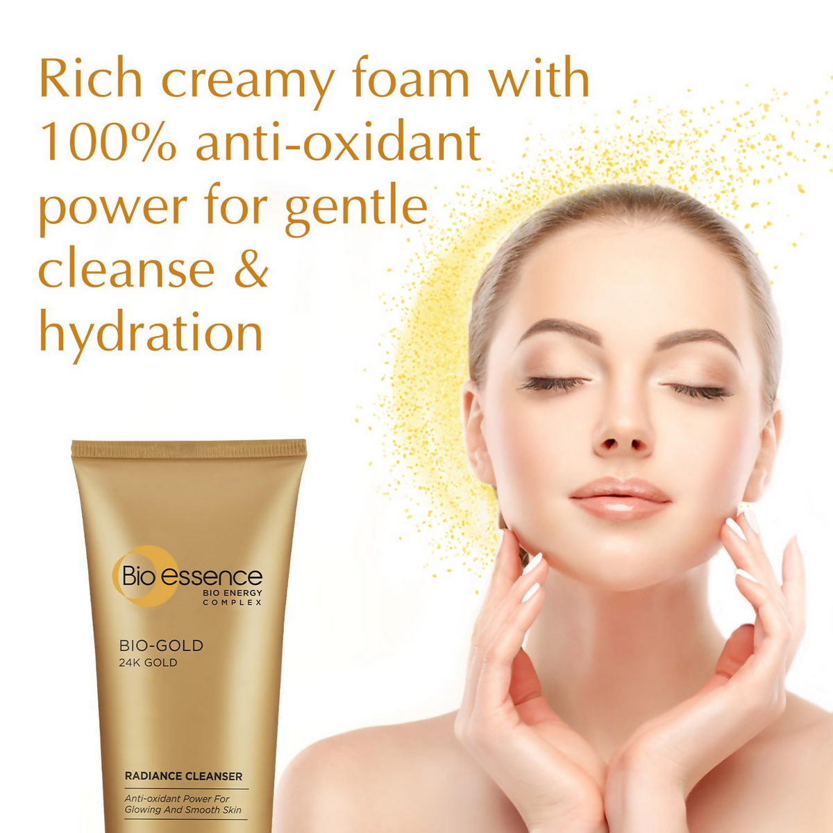 Bio Essence 24K Gold Radiance Face Cleanser, Niacinamide Face Wash | Grocsy