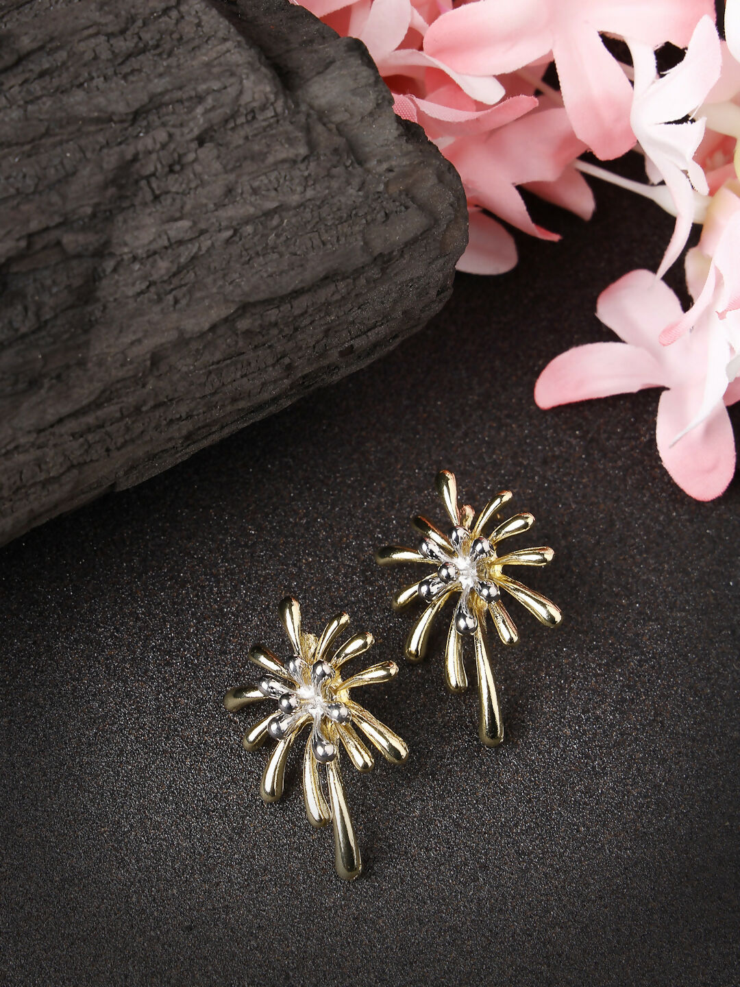 NVR Women Gold-Polished Drop Earrings | Grocsy