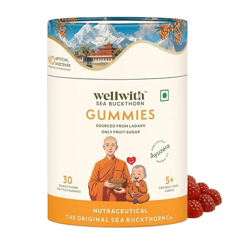 Wellwith Sea buckthorn Vitamin C Rich, multivitamin supplement, Immunity Gummies | Grocsy