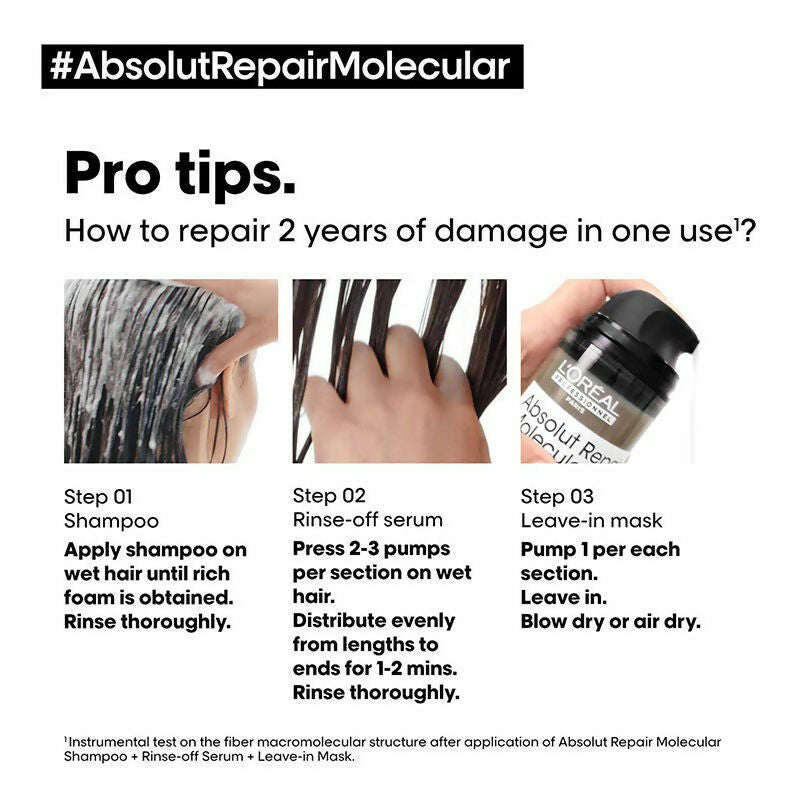 L'Oreal Paris Absolut Repair Molecular Sulfate-Free Deep Repairing Shampoo | Grocsy