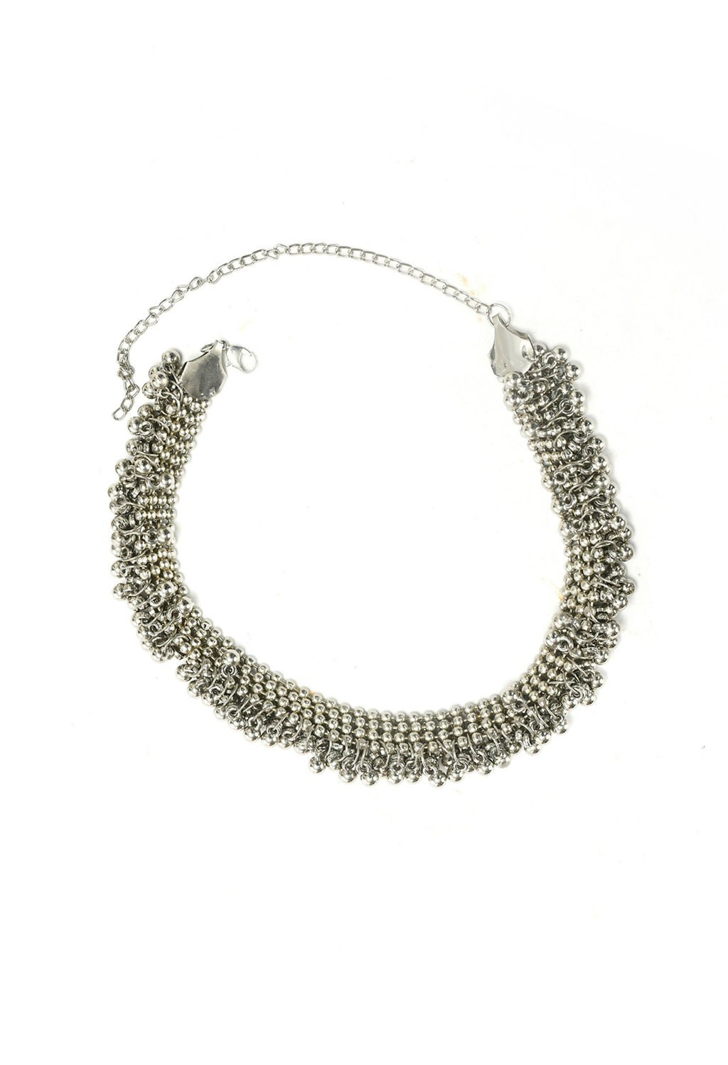 Mominos Fashion Johar Kamal Silver-Plated Brass Finish Ghungroo Work Choker For Women | Grocsy