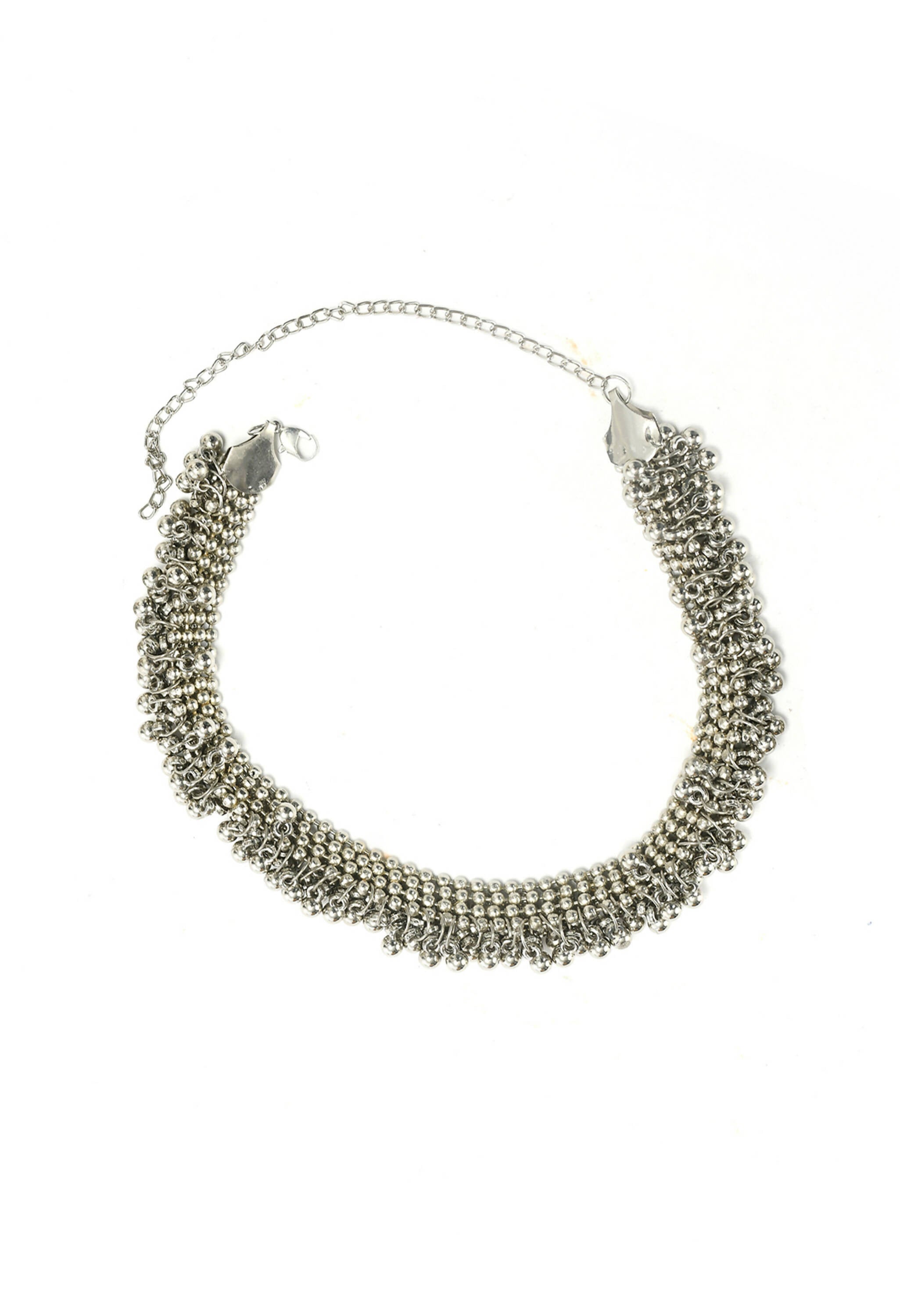 Mominos Fashion Johar Kamal Silver-Plated Brass Finish Ghungroo Work Choker For Women | Grocsy