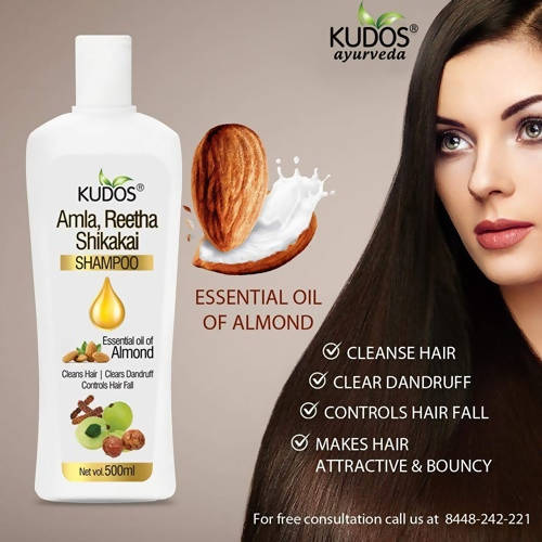 Kudos Ayurveda Amla Reetha, Shakakai Shampoo | Grocsy