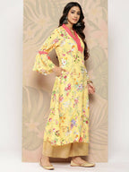 Ahalyaa Women's Traditional wear Kurta - Yellow | Grocsy