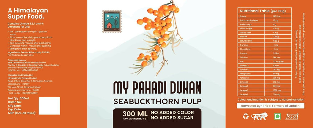 My Pahadi Dukan Himalayan Sea Buckthorn Pulp | Grocsy