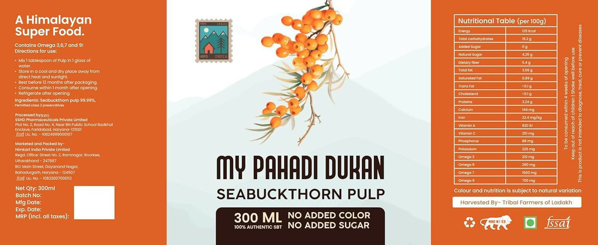 My Pahadi Dukan Himalayan Sea Buckthorn Pulp | Grocsy