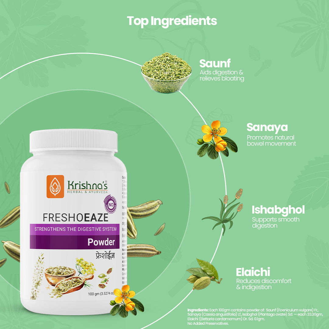 Krishna'S Herbal & Ayurveda Freshoeaze Powder | Grocsy