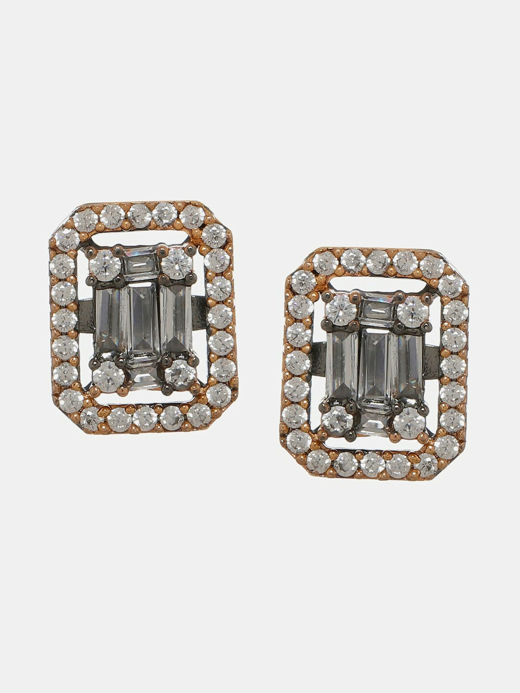 Rose Gold Diamond Studs- Ruby Raang | Grocsy