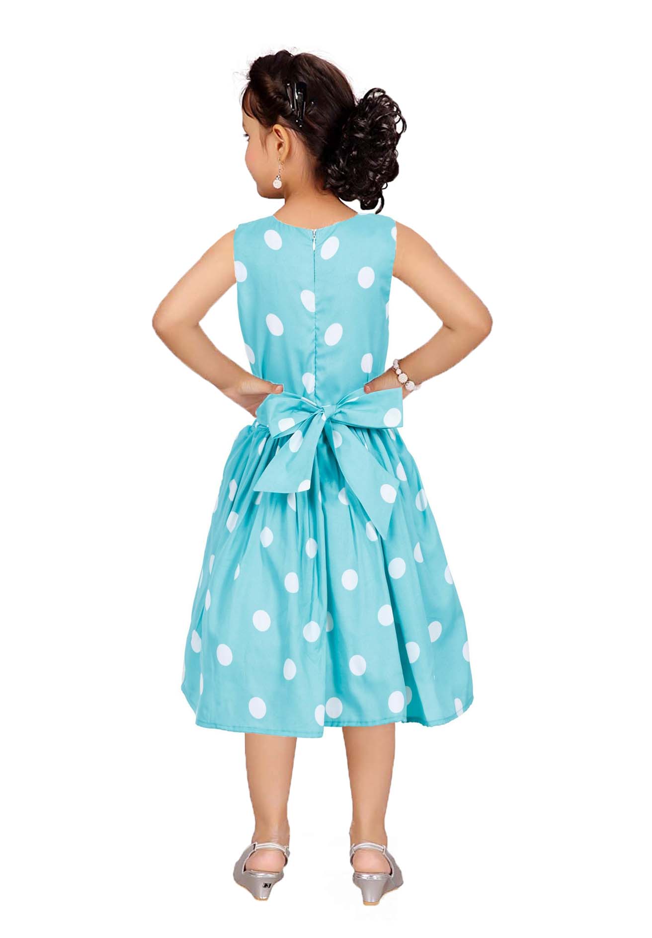 Asmaani Kids Party Wear Stylish Dresses, Perfect for Parties, Functions & Vacations - Aqua Blue | Grocsy