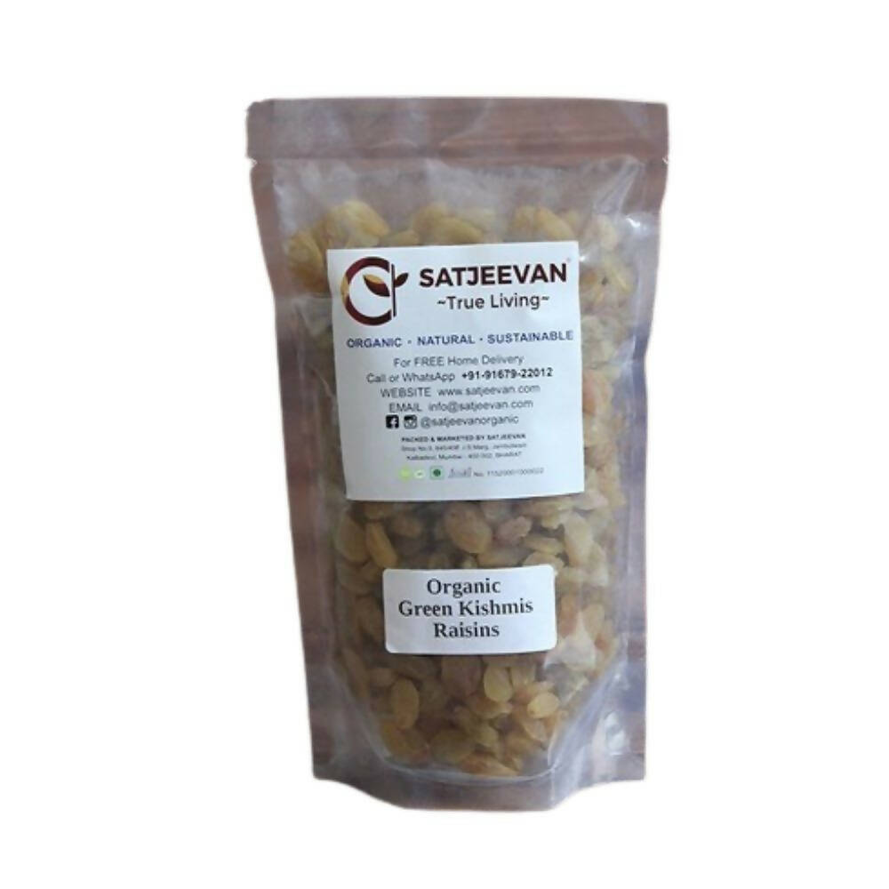 Satjeevan Organic Green Kishmis Raisins | Grocsy