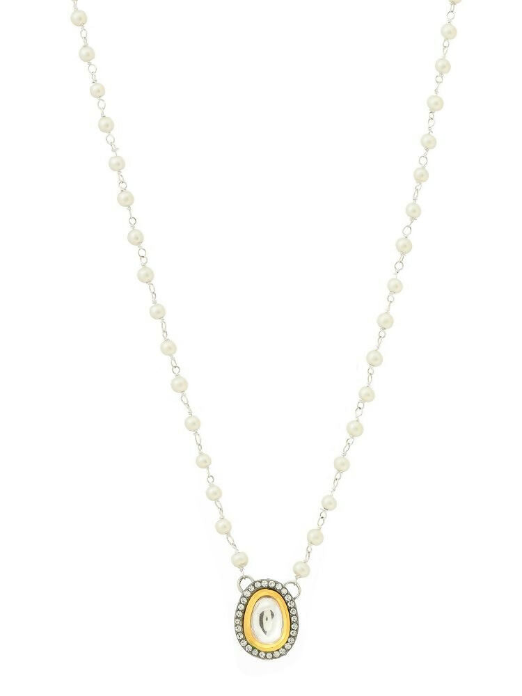 Beaded Kundan Necklace - Ruby Raang | Grocsy