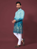 Anaita Blue Multicolour Kurta | Grocsy